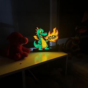 맞춤형 아크릴 라이트 박스 (아기방 벽면용, 이름 각인, USB 전원 LED) - Product Image 1