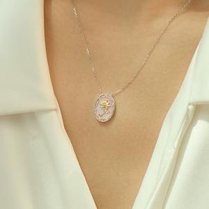 Collier en argent sterling S925 pour femme avec ruban crème et nœud souriant, chaîne de clavicule polyvalente, beauté riche et blanche, accessoire en perles - Product Image 4