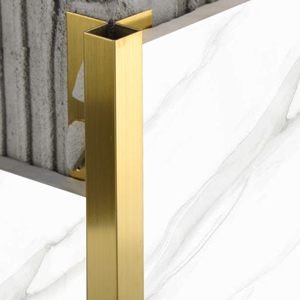 SMAProfiles Modern 1mm Brass <strong>Corner</strong> Strips 304 Stainless Steel Tile <strong>Corner</strong> Trim Mirror Surface Stainless Steel Angle Profile - Product Image 2