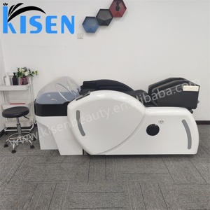 Kisen Lit de lavage de cheveux de luxe électrique automatique avec hydrothérapie capillaire, fonction massage et cuve à vapeur - Product Image 5