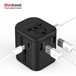 2019 adaptador de viaje Universal de 100 <span class=keywords><strong>a</strong></span> 240V convertidor de puerto de Reino Unido es nos enchufe de la UE USB tipo <span class=keywords><strong>C</strong></span>. - Product Image 2