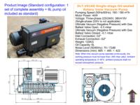 DLT V0160 Drehschieber-Vakuumpumpe 160m/h 5,5PS Eisenarm für Vakuumverpackung, Beschichtung, Vulkanisierung, Formgebung, OEM Anpassbare Spannung