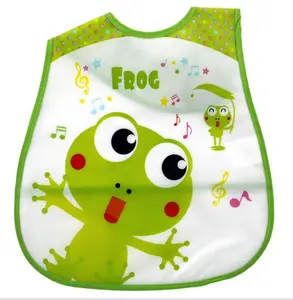 wholesale price custom cute pattern eva baby bibs waterproof baby bandana drool bibs peva bibs with Food Drool Pocket Catcher