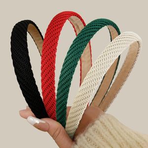 <span class=keywords><strong>Serre</strong></span>-têtes pour femmes, bandeaux fins en tricot, bandeaux antidérapants tendance pour cheveux féminins, accessoires capillaires mignons de couleurs unies - Product Image 6