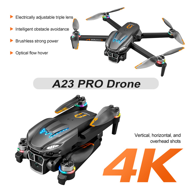 A23 PRO Foldable Drone 4K Ultra HD Dual Camera GPS/GLONASS Positioning 4-Way Obstacle Avoidance Brushless RC Quadcopter APP