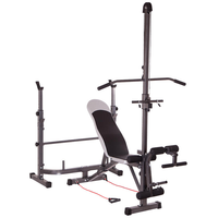 Banc de musculation multifonction pliable en acier pour soulevé de terre, haltères et poulie pour la musculation