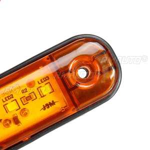 6/10 pièces 12V 24V 3 LED Feu de position latéral extérieur ovale pour voiture, camion, remorque, bus, avec fonctions d'avertissement, de signalisation et de freinage - Product Image 4