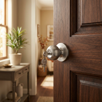 Serrure de porte cylindrique à bouton-poussoir