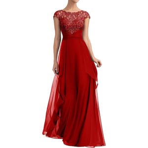 فساتين أم العروس طويلة ضيف الزفاف للنساء الشيفون السهرة الرسمية الدانتيل يزين فساتين الأم لحفل الزفاف - Product Image 3