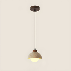 Luminaire suspendu rond en pierre <span class=keywords><strong>de</strong></span> travertin nordique, style Wabi Sabi, pierre naturelle, lustre pour hôtel, restaurant, salle à manger - Product Image 1