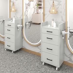 2026 Professional <b>White</b> Rolling Barber Spa Facial Metal Hair Salon Beauty Salon Hairdressing <b>Trolley</b> Carts Salon Cabinet SPA - Product Image 1