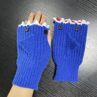Gants de Crocodile tricotés chauffant 3D tasse de bière plaine acrylique dessin animé extérieur drôle forme de requin demi-doigt gants mitaines cadeau