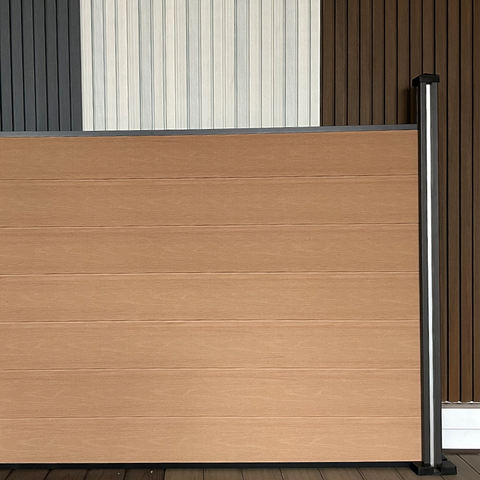 6ft Eco-Friendly Garden Decoration Outdoor WPC Composite Privacy Fence Panel Anti-Corrosion Low Maintenance Houses Balconies