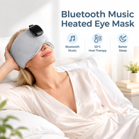 Masque oculaire chauffant sans fil Eveekon avec musique, rechargeable, pour le sommeil et la relaxation