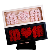 Qibai maman boîte fleur rectangulaire boîte à fleurs préservée fête des mères boîte avec mot PVC fenêtre je t'aime Rose fleuriste
