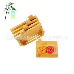 เขียงไม้ไผ่ทรงสี่เหลี่ยมผืนผ้าสำหรับหั่นผลไม้ในครัวใช้ในครัวเรือน - Product Image 2