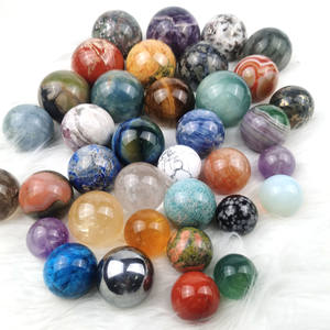 Boule de sphère de quartz de cristal de matériaux mélangés boule de cristal de pierre de lune d'améthyste de pierre naturelle pour l'ornement de Fengshui - Product Image 6