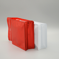 Sachet à café à fond plat haute barrière, doublure en aluminium de qualité alimentaire, imprimé sur mesure avec valve de dégazage et fermeture éclair facile à ouvrir