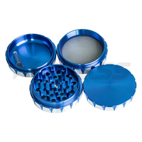 Vente en gros de broyeurs à herbes manuels en aluminium personnalisés avec logo de 65 mm, accessoires pour fumer