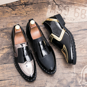 Vendite calde oro scarpe da sera in vera pelle da uomo sneakers per attività all'aperto - Product Image 3