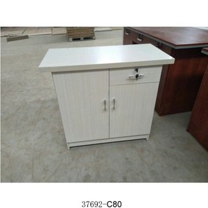 Modern Office <b>Desk</b> With Wooden Storage <b>Cabinet</b> Contemporary Design For Home Office Freestanding 37692-C120 - Product Image 4