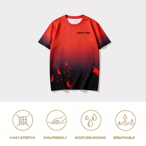 Camiseta Deportiva de Verano para Hombre, de Alta Gama, Transpirable, de Secado Rápido, para Actividades al Aire Libre, Talla Grande, Informal, Teñida, Anti-Pilling - Product Image 3