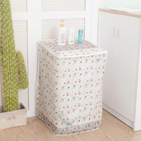 Sac de rangement imperméable en tissu floral PE pour machine à laver avec protection anti-poussière pour tambour pulsateur, utilisation en salle de bain