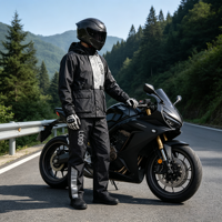 Ensemble imperméable et coupe-vent épais pour la pluie, veste et pantalon, unisexe adulte pour livreur de scooter électrique, vente en gros OEM