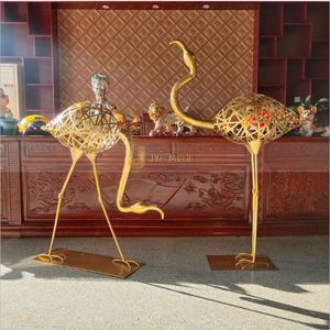 Escultura de Acero Inoxidable EX1006, Arte Metálico Decorativo para Jardín, Escultura para Exhibición en Interiores - Product Image 3