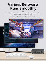 JWIPC Meilleur Wifi M.2 DDR4 Compatible Windows 10/11 16 Go Minipc I5 6 X Ports USB Intel 12e Génération PC Barebone Mini PC