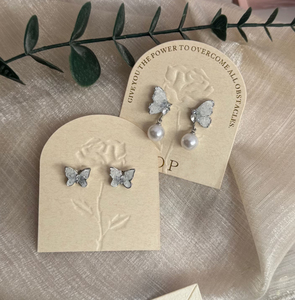 Tùy chỉnh trang sức hiển thị thẻ cho bông tai vòng cổ vòng logo in Bông tai chủ tông thẻ bán buôn - Product Image 1