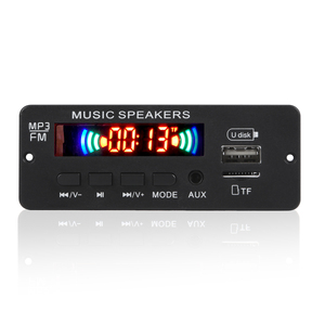 DC 12V 6W amplificador MP3 placa decodificadora 2*3W <span class=keywords><strong>Bluetooth</strong></span> 5,0 reproductor de música módulo USB FM AUX Radio manos libres grabadora de voz inalámbrica - Product Image 2