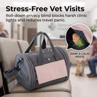 Sac de transport portable pour oiseaux avec fenêtres en maille, sac à dos mains libres pour perroquet, petite cage pour animaux de compagnie avec plateau et perchoir amovibles