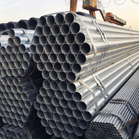 Tubes ronds en acier galvanisé de longueur standard Q235/Q345 pour la construction de serres, acier d'armature