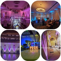 Luces de DJ profesionales LED Tri-beam 3x10W RGBA Batería inalámbrica Up-light Wedding DJ Uplights para Party Disco Event