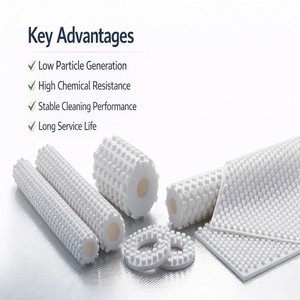 Brosse à rouleau PVA à haute absorption 32 mm pour utilisation en semi-conducteurs - Product Image 2