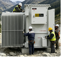 Transformateur de raccordement pour petite éolienne Rainbow ZGS11-W-50kVA 10/0.69kV triphasé, étanche, immergé dans l'huile, à enroulement en cuivre pur