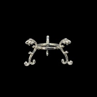 Support triangulaire moderne et minimaliste en métal pour boule de cristal chinoise avec base Nuage Auspicieux, pour présentation dans le salon, en pierre, vente en gros