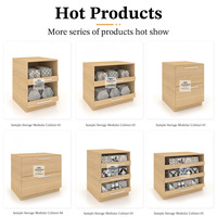 Armoire de présentation en bois multifonctionnelle avec 3 tiroirs et finition antirouille pour carreaux et parquet - Support de présentation de carreaux haut de gamme