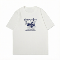 Vêtements pour hommes personnalisés en coton épais 230 GSM, coupe droite oversize, imprimé lettres, délavé à la pierre, style industriel chic, tendance avant-gardiste