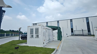 Sistem Penyimpanan Energi Baterai Terkontainerisasi 500kW 964.608kWh LiFePO4 BESS On Grid Off Grid Hybrid Inverter HVAC Sistem Pemadam Kebakaran