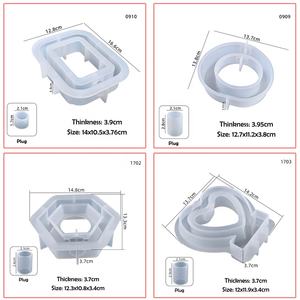 قالب سيليكون إبداعي كبير لصنع مزهرية زهور بنفسك، مناسب لنشر النباتات المائية وتزيين المنزل والحديقة وحفلات الزفاف، قوالب من الراتنج للمزهريات - Product Image 5
