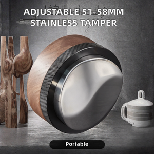 Prensador de Café Profesional de Alta Calidad, Portátil, Ajustable en Profundidad, de Acero Inoxidable, con Doble Cabeza, de 51mm, 53mm y 58mm - Product Image 2