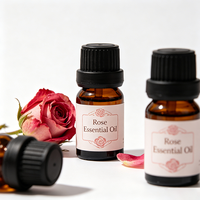 Huile Essentielle de Rose Pure Naturelle Biologique Éclaircissante Hydratante Soin de la Peau Apaisante Aromathérapie Huile de Massage et de Diffusion