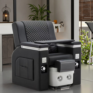 Chaises de pédicure électriques noires de luxe modernes pour salon de manucure, très demandées - Product Image 2