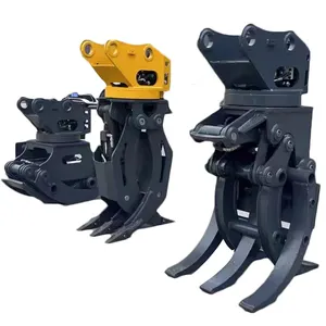 The latest best hydraulic excavator hydraulic grapple steel safety grab high quality excavator rotating grab
