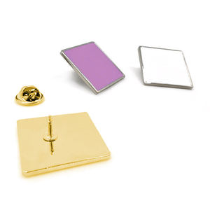 دبابيس معدنية فارغة للطباعة بالتسامي بالجملة، دبابيس ذهبية مستطيلة ومثلثة ودائرية، دبابيس مينا - Product Image 4