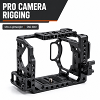 Cage de caméra en aluminium usinée sur mesure par CNC pour la production vidéo professionnelle de caméras sans miroir et reflex numériques