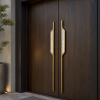 Nouvelle poignée de porte moderne minimaliste de luxe de style chinois avec incrustations de coquillages naturels pour salles de banquet, portes à double battant
