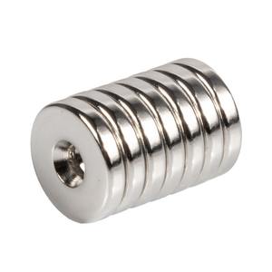 Anneau magnétique, fourniture de feuilles magnétiques en néodyme fer bore de qualité N52, à trous de grande et petite taille, à rainure conique, perforées, aimant puissant 50kGmm - Product Image 3